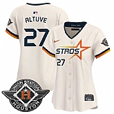 Women's Houston Astros #27 Jose Altuve Cream 2025 City Connect Limited Stitched Jersey Dzhi,baseball caps,new era cap wholesale,wholesale hats